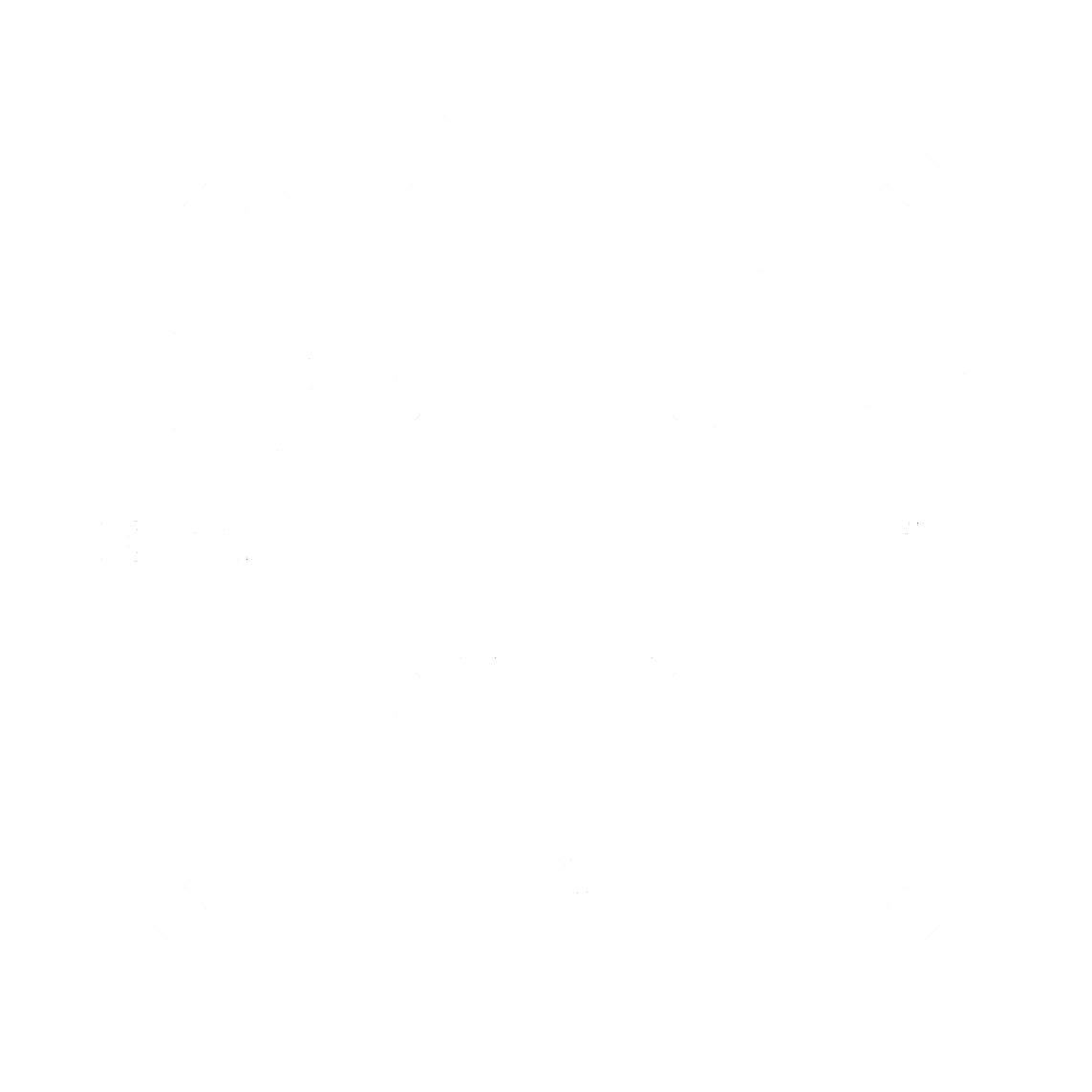 Country Road Ice House White Text Inside Circle Outline With 