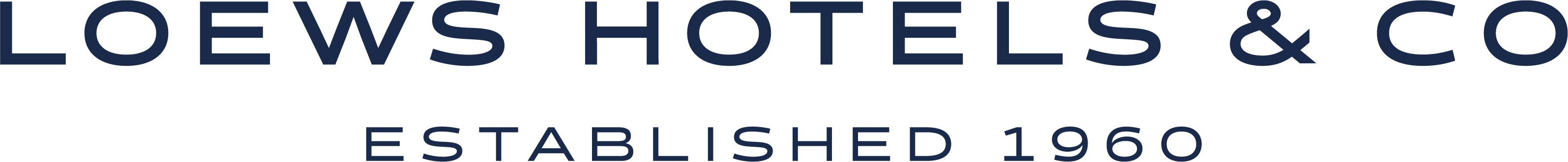 Loews Hotels Established 1960 Navy Blue Text Logo